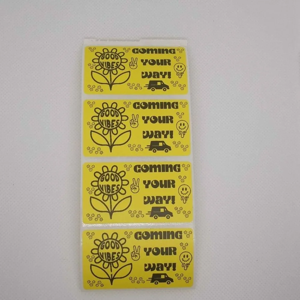 💙100 Good Vibes- Shipping Labels Thermal Packaging Stickers 2.25